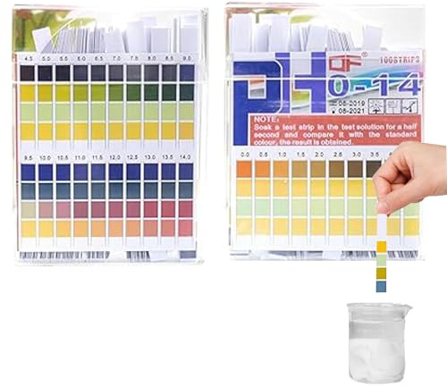100 Stück Urin Teststreifen PH Wert Teststreifen, Urinteststreifen,Vierfarbiges Säure Basen Testpapier, Messbereich für Aquarien, Laboratorien & Gesundheitschecks Präzise Messung für Wasser, Urin