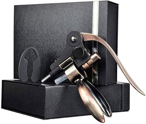Abridor de botellas de vino, sacacorchos, kit de destapador de vino con cortador de papel de aluminio y tapón de vino, abridor de botellas multifuncional, utensilio de cocina, set de regalo de vino