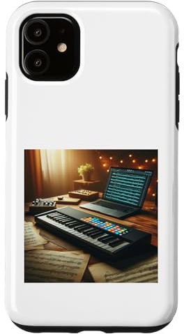 MIDI-Keyboard-Controller - Synthesizer Retro Hülle für iPhone 11