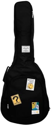 Professioneller Gitarrenkoffer für Akustikgitarre, 104 cm, Reise-Gitarren-Tasche mit dickem Baumwollfutter, abnehmbarer Gurt