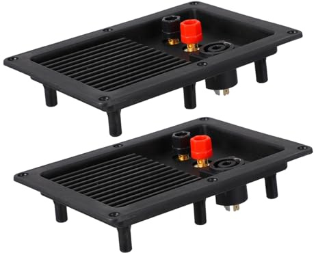 MUELODSIC Connettore Morsetto Altoparlante a 3 Vie 2 Pezzi, Accessori Audio per Apparecchiature Home Theatre, Plastica Resistente Antigraffio, per Collegamento Impianti Audio Casa e Fai
