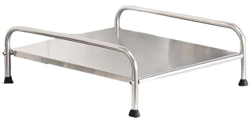 Copertura Piano Cottura, Copri Fornelli Cucina A Gas in Acciaio Inossidabile con Piedini Antiscivolo e Maniglie(Silver)