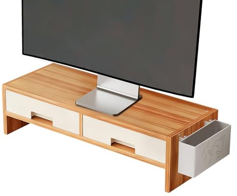 Tktouci Monitor Riser | Ergonomic Sturdy Extender Support,Computer Desk Monitor Riser | for Home Offices Study Bedroom Room Desktop Friends Indoor