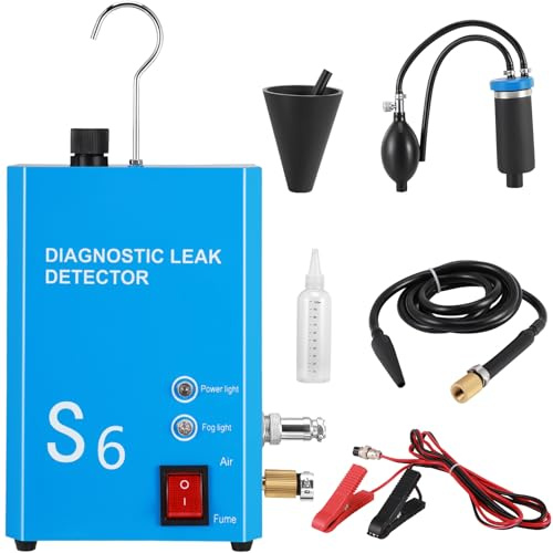 12V Kfz Nebelmaschine mit Eingebauter Luftpumpe, 12V Rauchmaschine Lecksuchgerät für Auto Motorrad Boot, EVAP Lecksucher Pipeline Kraftstoffleck Detektor, Nebelgerät Kfz Diagnose Testgerät