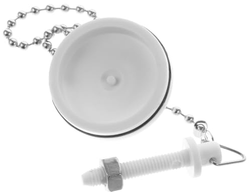 BEBEMOKO Beaded Chain Bath Tub Plug and Sink Stopper Stainless Steel Waterproof Drain Plug with Handle Ring for Bathroom and Kitchen Drainage