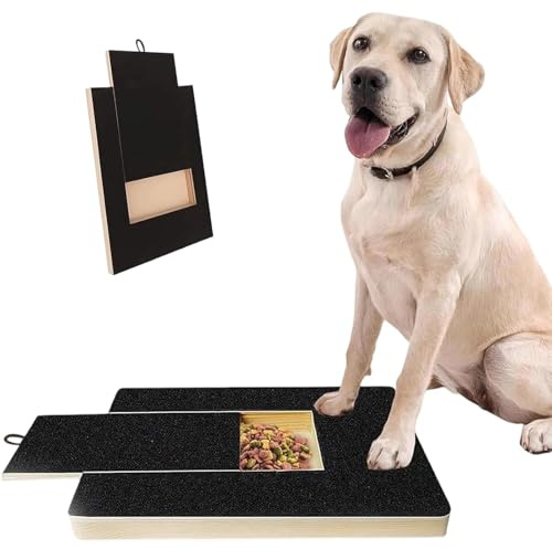 Tabla rascauñas para perros Limador De Uñas De Madera | Con Cajón De Premios Para Tabla De Uñas Caninas Para La Esquina Del Hogar Cachorros De Razas Medianas Y Grandes
