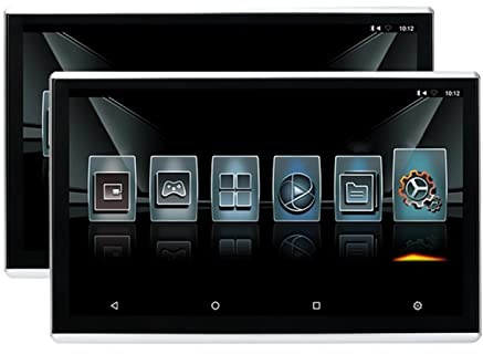 HD 4K Car TV Poggiatesta Monitor Touch Screen 9/10 pollici Display sedile posteriore automatico Lettori video for auto Viaggi in famiglia(10 Inch 2 pcs)