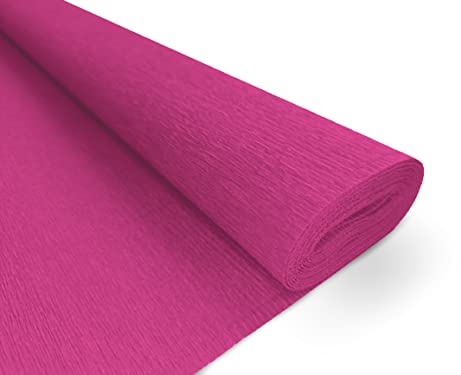Crepe Papper Premium 160 g/m2 - för Florister och Konstprojekt - 111 Mörkrosa