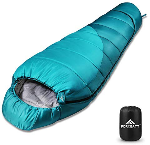 Forceatt Schlafsack, 3-4 Jahreszeiten Mumienschlafsack, Winterschlafsack ist Wasserdicht und reißfest,Produktgewicht ist 1.62kg,für Outdoor, Camping and Trekking