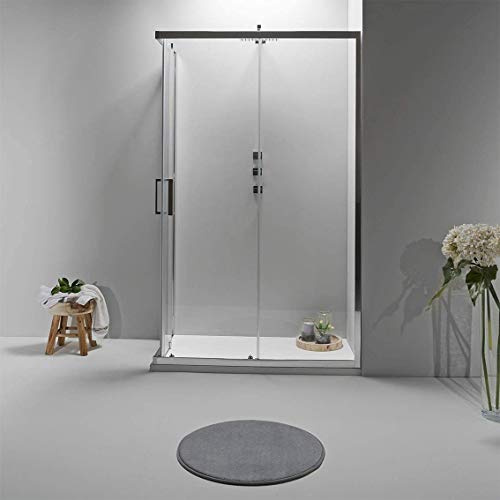 Box Doccia Angolare - Cabina Doccia Elite con Porta Scorrevole Vetro Temperato 6mm,Anticalcare con Profilo Cromato e Chiusura Magnetica (70 x 90 cm, Trasparente)