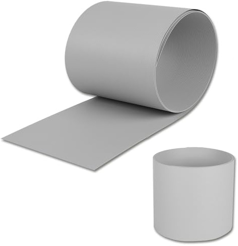 Froadp 2,5 m x 19 cm de PVC rígido para valla de doble varilla resistente a los rayos UV, protección visual para valla de jardín, impermeable, para valla de balcón (20 unidades, gris claro)