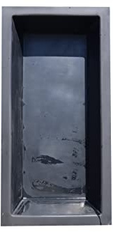Wacredo GFK Rechteckbecken 200 x 100 x 35cm Kneippbecken Teichbecken Wasserspielbecken architektonisches Wasserbecken für Wasserspiel Glasfaser (Schwarz)