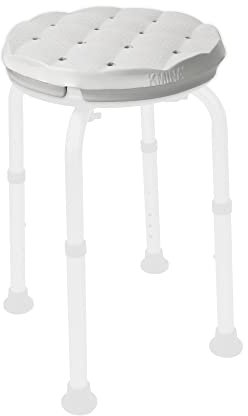 KMINA Cuscino Rotondo per Sgabello Doccia, Imbottito Impermeabile, Seduta Antiscivolo per Sedia o Sedile da Bagno - Made in Europe