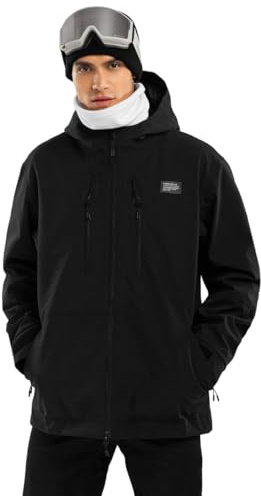 SIROKO - Hardshell Snowboardjacke W5 Nix - L - Schwarz