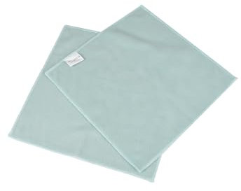 Homéa, Set de 2 Chiffons Antistatiques Spécial Meubles Microfibre 30 x 30 cm Bleu Givré