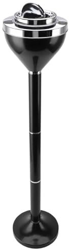 Edelstahl-aschenbecher - Wandaschenbecher, Bodenaschenbecherständer Für Zigaretten Im Freien, Höhenverstellbare Terrassenaschenbecher Für Zigaretten, 3-teiliger Verchromter Standaschenbecher(Black)
