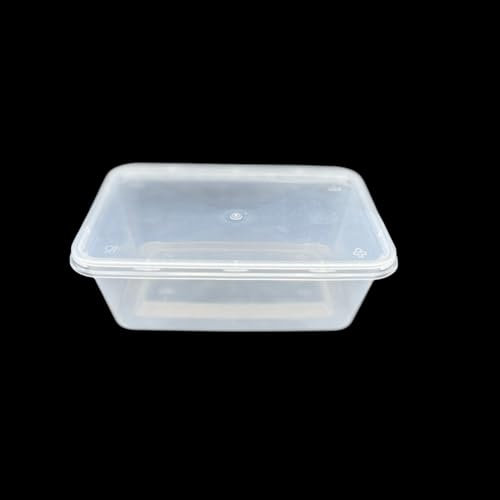 Générique 250 Barquettes Transparentes en Plastique Injecté 750 cc + Couvercles - Barquettes Micro-ondables Multifonctions pour Conserver et Servir