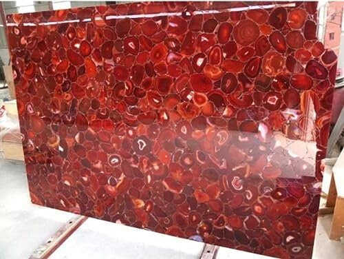 Roter Achat Couchtisch für Cafeteria Dekor 45,7 x 91,4 cm I Achat Epoxy Tischplatte mit königlichem Look