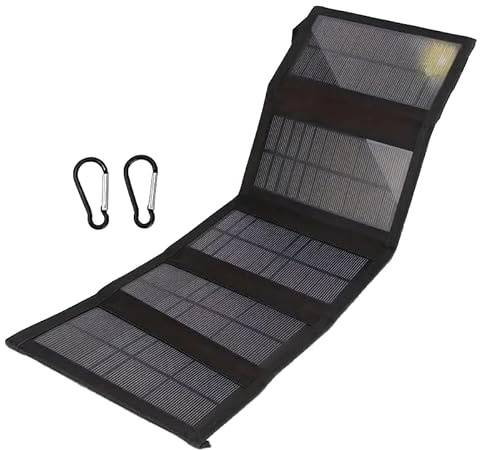 Caricatore solare pieghevole da 35 W, USB, pannello solare pieghevole, impermeabile, piastra solare portatile, per telefono, computer, attività all'aperto, campeggio, escursionismo, kit di