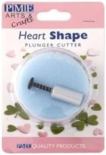 PME MH148 Heart Shape Aluminium Plunger Cutter, Medium Size, 10 mm, White