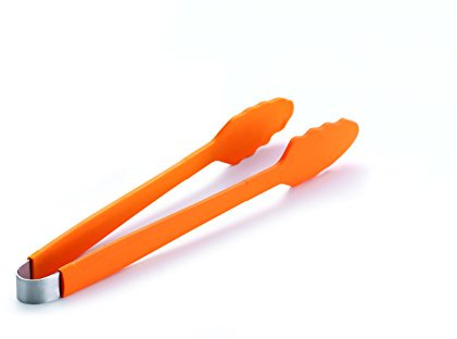 LotusGrill Grillzange Mandarinenorange! Speziell entwickelt für den raucharmen Holzkohlegrill/Tischgrill