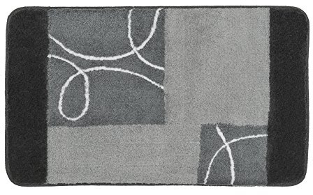 Kleine Wolke Badteppich Curly grau 60 x 100 cm