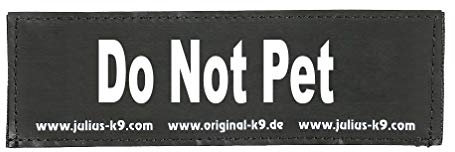 Julius-K9 162LR-G-27683 kardborreinskription, Do Not Pet, svart