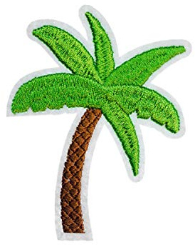 Miniblings Palme Bügelbild Aufnäher Aufbügler Tropen Baum Palmen tropisch | Applikation zum Aufbügeln, sauber gearbeitet, mit Urlaub und Kinder