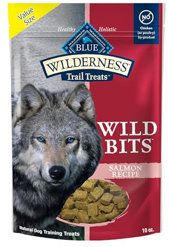 Blue Buffalo Wilderness Trail Treats Wild Bits Training Treats for Dogs, Grain-free Dog Treats, Salmon Recipe, 10-oz. Bag