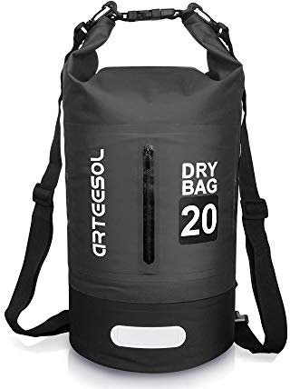 Blackace arteesol Dry Bag 5L/10L/20L/30L Wet Bag Waterproof Bag with Phone Pouch Double Shoulder Strap Backpack for Travelling Fishing Cycling Kayaking Swimming Boating Beach