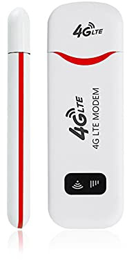 Adaptador de dongle WiFi USB de 100 Mbps, Adaptador de Red USB 4G LTE Wireless Hotspot WiFi portátil Enrutador Módem Stick para PC de sobremesa portátil, Soporte de Tarjeta de Memoria de 32GB TF