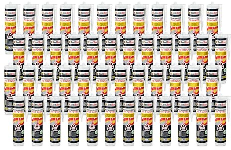 Isolbau Montagekleber Fix-Power - 48 x 480 g Styroporleber, Kraftkleber, Alleskleber, Baukleber für Innen- & Außenbereich - 200 kg / 10 cm - Weiß