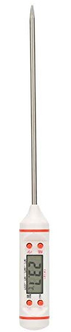 Thermomètres Cuisine, Thermomètre de Cuisson Numérique en Acier Inoxydable Sonde Temperature Cuisine avec Affichage LCD pour Barbecue