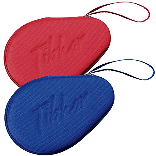 Tibhar Tischtennis Schlägerhülle Grid mit Bruchschutz| Leichter Schläger-Koffer für 1 bis 2 Schläger (blau)