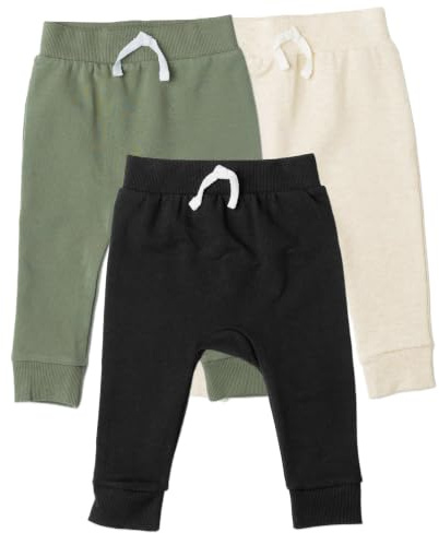Gerber - Paquete de 3 pantalones deportivos para niños pequeños