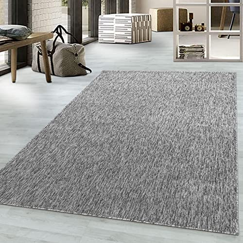 viceroy bedding NIZZA Modern Rugs Living Room Carpet Mat For Bedroom Large Area Rug Hallway Kitchen Extra Large Size Short Pile Flat Weave (160cm x 230cm (5.5ft x 7.5ft), Light Grey)