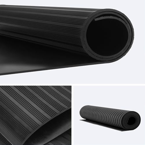 ybaymy Rouleau de protection de sol en caoutchouc antidérapant pour garage extérieur Noir 1 x 3 m
