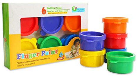 Anloximt Abwaschbare Kinderfarbe,Duschfarbe für Kleinkinder in 6 Farben | Fingermalset waschbar, Kunstmalzubehör Weihnachten Ostergeschenk für Baby