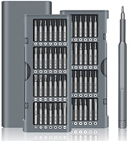 Samnuerly Juego de Destornilladores 57 en 1, Brocas magnéticas de precisión, Tuercas de Tornillo ranuradas Torx, Caja de Aluminio para Llave, Kits de Herramientas manuales Multiherramienta