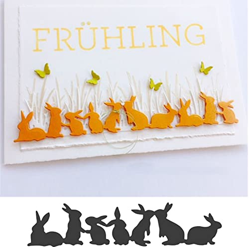 Hasen-Stanzschablonen für Kartenherstellung, Osterhasen, Schablonen für Bastelarbeiten, Scrapbooking, Bastelarbeiten, Scrapbooking, Hasen-Metall-Stanzschablonen, Oster-Metallschablonen