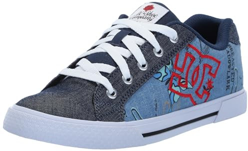 DC Shoes Dc Damen Chelsea Low Shoe Skate-Schuh, Heather Dark Denim, 35.5 EU