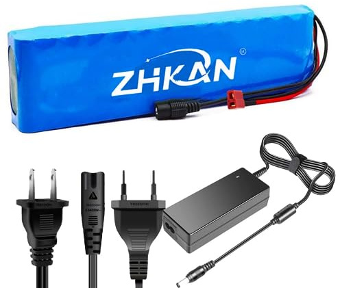 ZHIKAN 24V Batería 24V15Ah Batería Ebike, Bicicleta Eléctrica Scooter Batería De Litio con PVC Impermeable, Cargador 2A Y BMS para Motor De 50W~500W 24V 15AH,T Plug