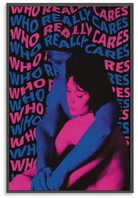 Poster mit Aufschrift Who Really Cares, Musikposter für Zimmer, ästhetische Leinwand, Wandkunst, Schlafzimmerdekoration, 30 x 45 cm