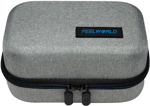 FEELWORLD AMC5 5-6 inch DSLR Camera Field Monitor Accessories Storage Bag，Portable Hard Shell Design,Specifically Designed for Photographers, Shockproof Hard Shell Design with Handle and Double Zipper