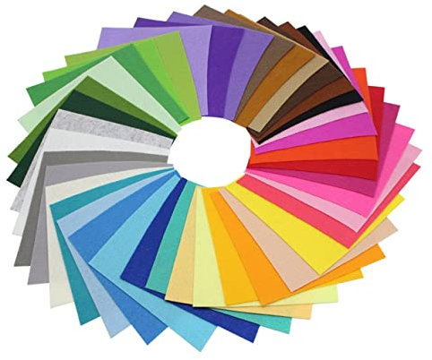 Operitacx 40St Bastelfilz Dicker Filz DIY-Material roter Fleecestoff Filzquadrate künstliche blüten Artificial Flower applr bettwäsche Filzprojekte gefühlt Handbuch der Stoff Materialpaket