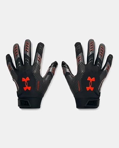 Under Armour Herren F9 Nitro Novelty Fußballhandschuhe, (002) Schwarz/Grau Hohlraum/Metallic Gun Metal, Small