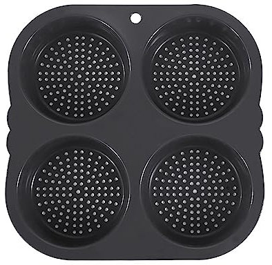 Hamburger Burger - Stampo flessibile per cuocere panini di hamburger, perfetto per friggitrice ad aria calda, forno a microonde e lavastoviglie, in silicone, per cuocere