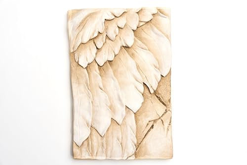 Decorazione da parete, scultura murale 3d, bassorilievo, altorilievo, scultura da parete, GROWART, ala 18,5x27x3cm