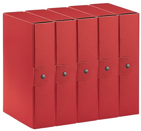 Esselte C28 EUROBOX 25 x 35 cm, rygg 8 cm, röd, 5-pack, 390328160