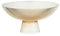 HOME DECO FACTORY, KA0496, Coupe à Fruit sur Pied en Verre Ambre, Design élégant et Polyvalent, idéale pour Fruits et salades, capacité 11L, Facile à Entretenir, Taille 11L, Couleur Orange